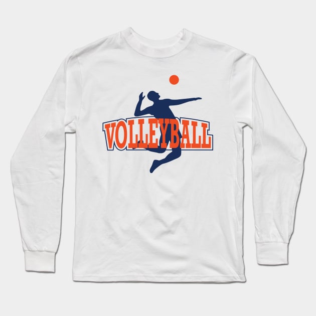 Voleyball Player Long Sleeve T-Shirt by lkn